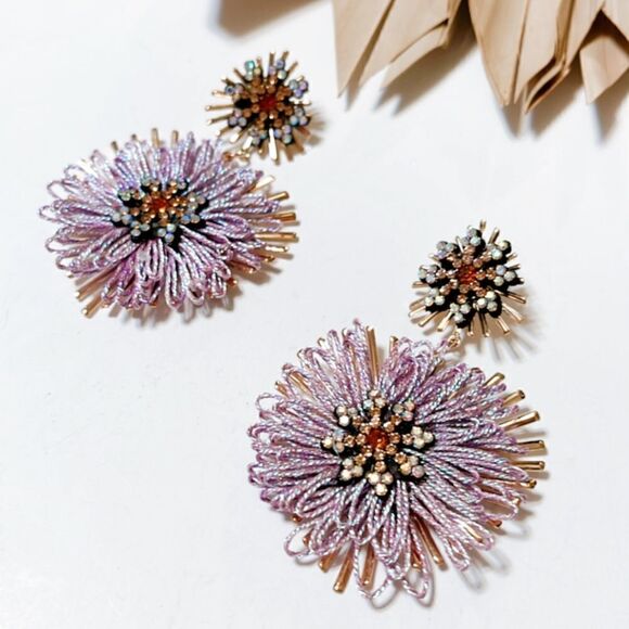 Flower statement earrings #629 - Picture 3 of 5